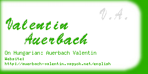 valentin auerbach business card